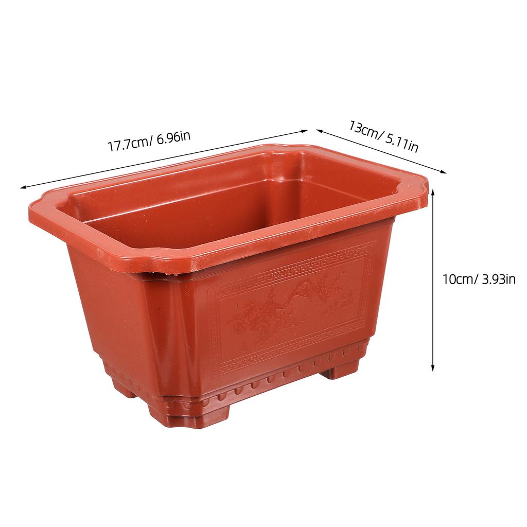 10 Pcs Ai Blue Clay Plant Pots Bonsai Rectangular Planters for Outdoor Plants Japanese Decorative Indoor Terracotta