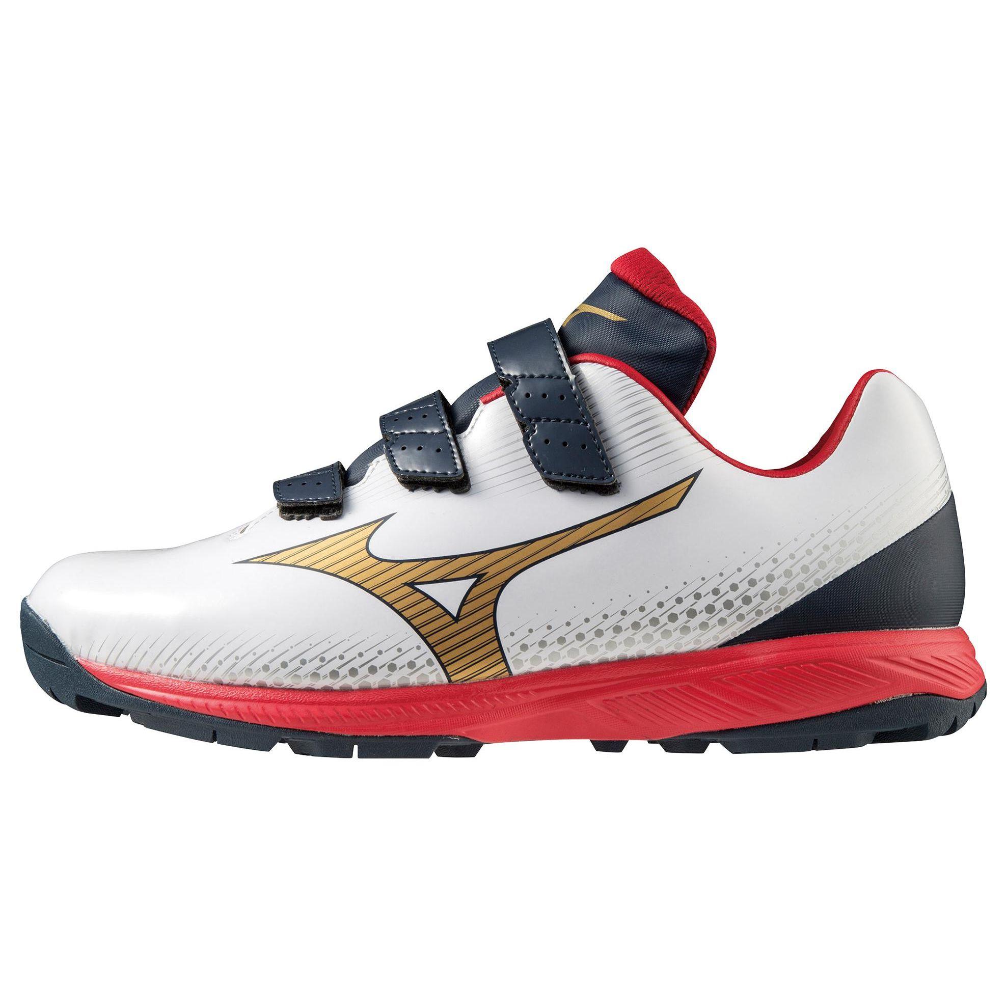 

Mizuno Кроссовки Lightrevo Trainer CR Wide USA Unisex белые темно-синие красные 11GT222142 41