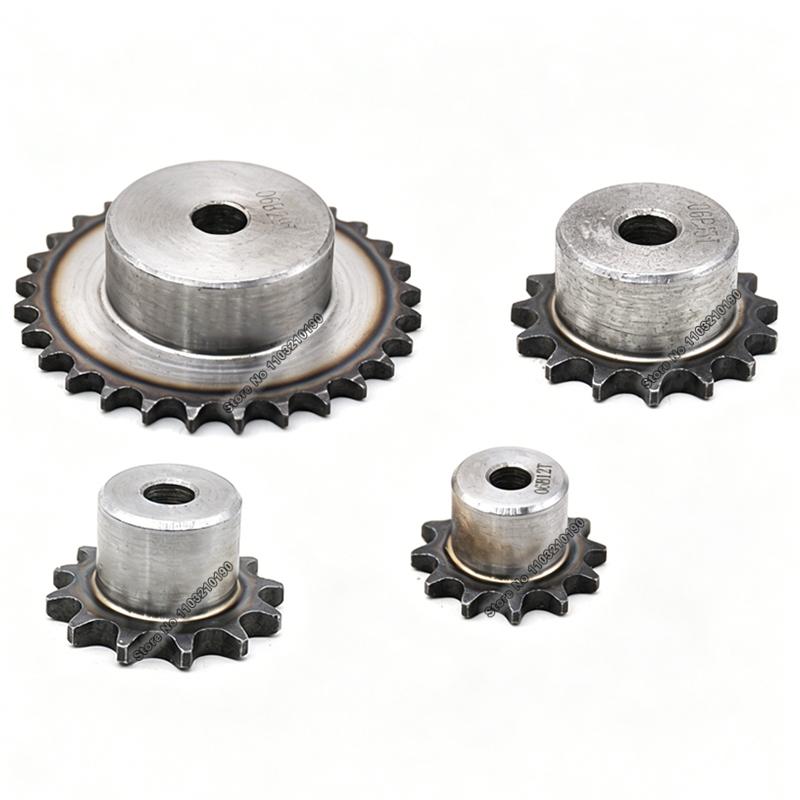 1pc 06B Industrial Drive Sprockets Wheel 45# Steel Chain Gears 26 27 28 29 30 31 32 33 34 35 36 37 38 39 40 41 Teeth Pilot Bore