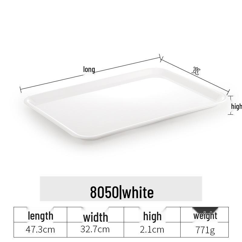 Kaibaiya Rectangular Melamine Tray: Versatile Plastic Tray for Appetizers, Tea, Meals, and Breads