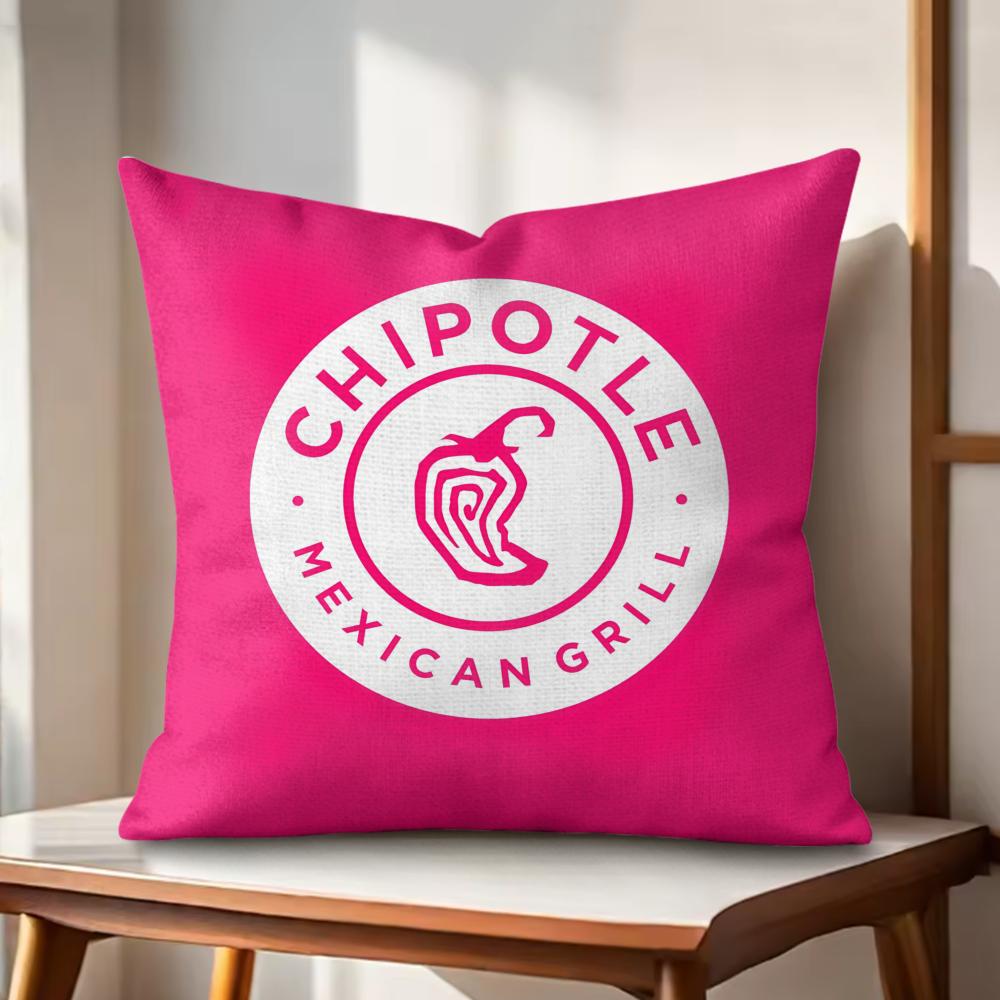 Food CChipotleS Cushion Cover Natural Linen Organic Fabric DoubleSided Printing Couch Pillow Covers Home Decor