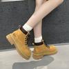 Rhubarb boots women's thick-soled Martin boots women's new autumn British style versatile and thin short boots summer