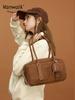 Vanwalk Enamel Tote Bag [Brown]