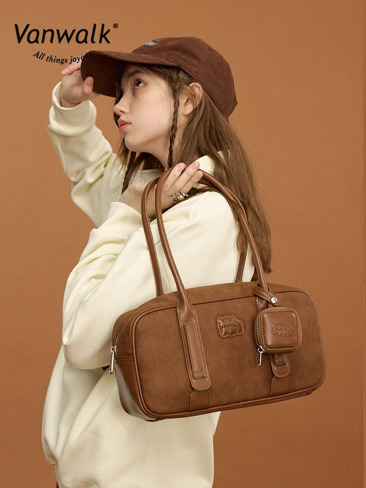 Vanwalk Enamel Tote Bag [Brown]