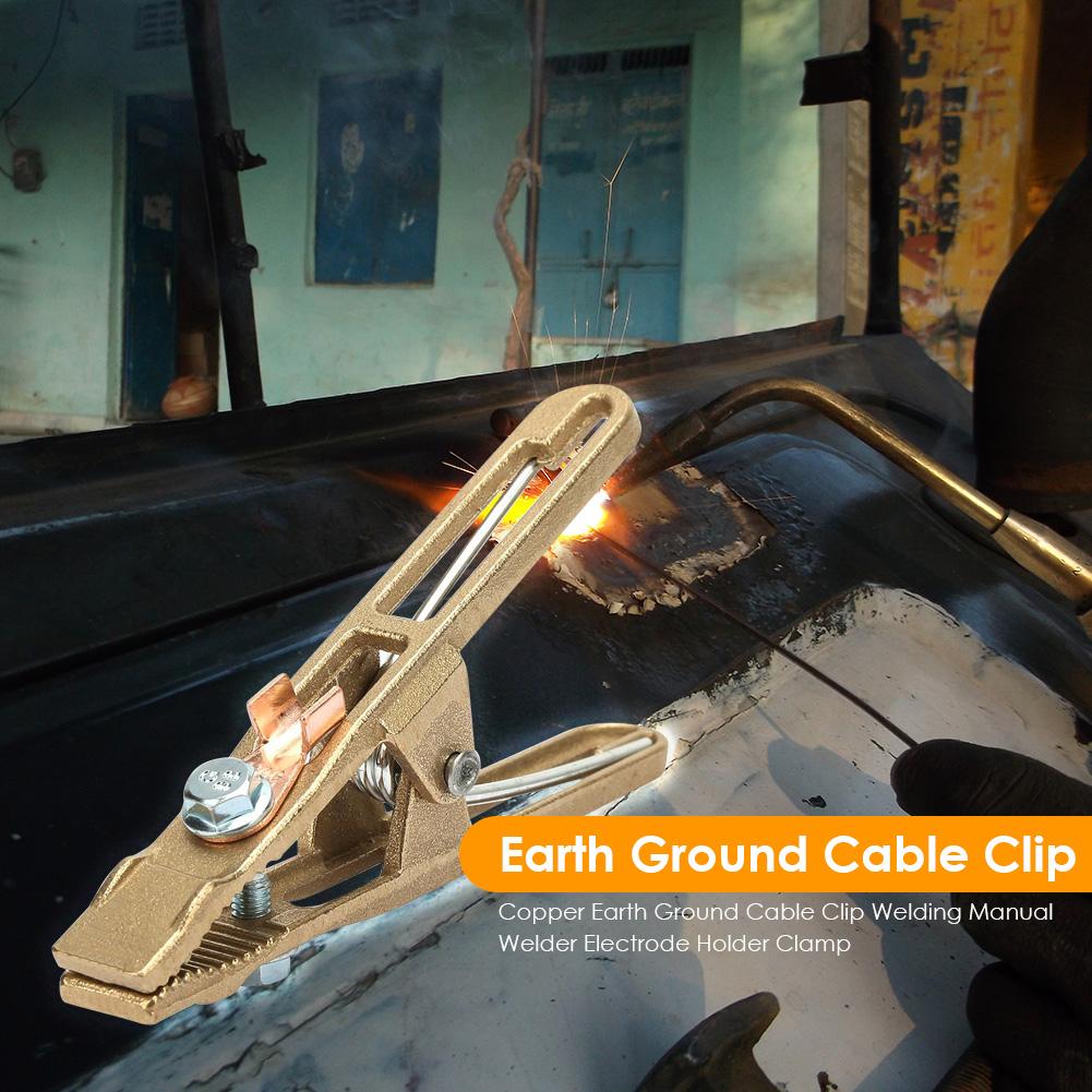 Copper Welding Electrode Holder Earth Ground Cable Clip for Welding Clamp Welder