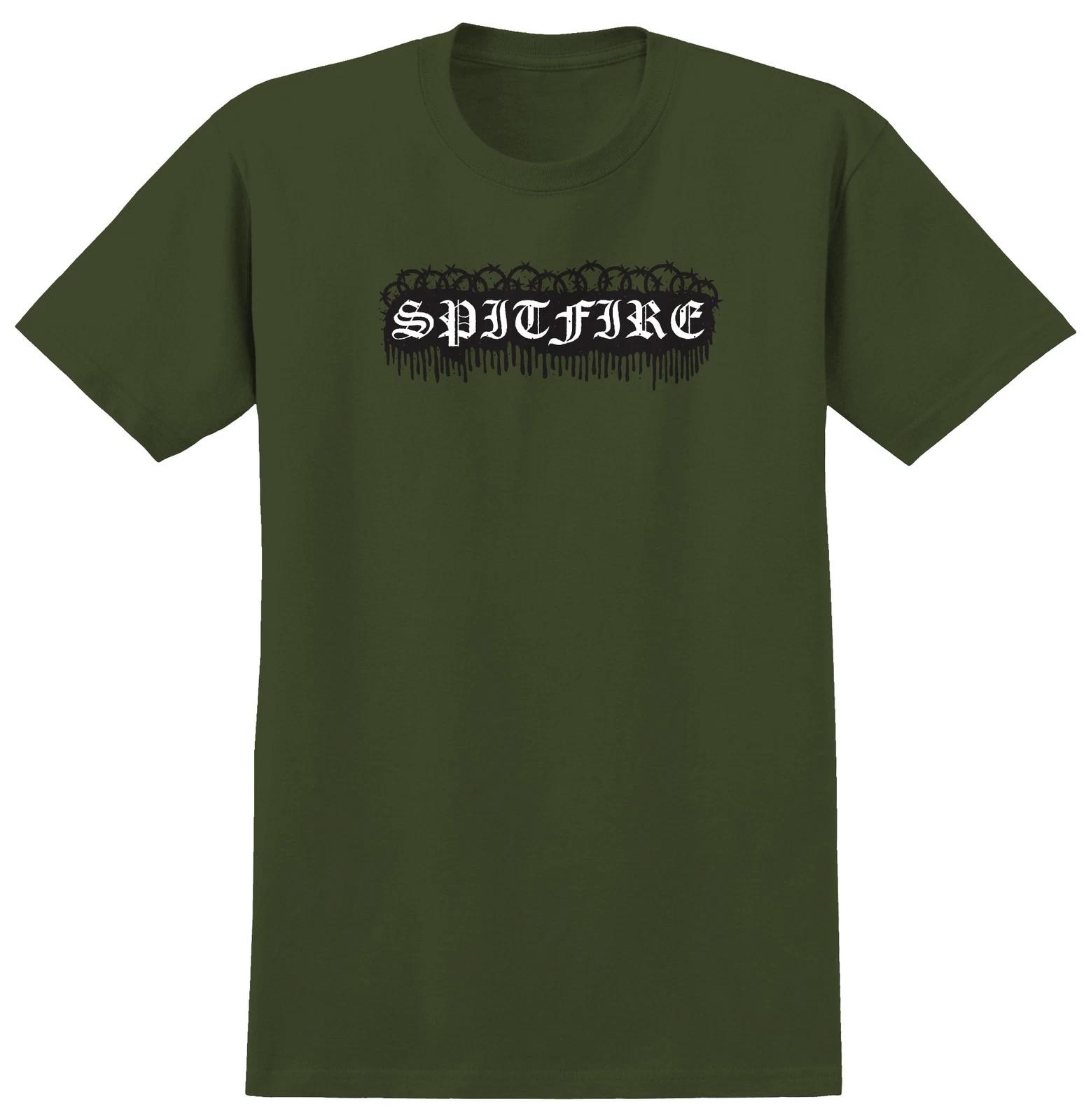 Spitfire Wheels Shirt Old E Barbed Military Green L