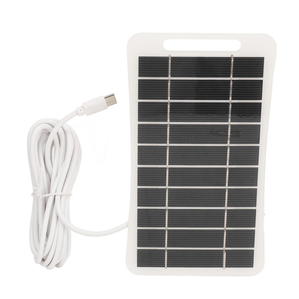 2W 5V Portable Solar Panel USB Type C High Efficiency Polycrystalline Silicon Mini Small Solar Panel for Outdoor Travel
