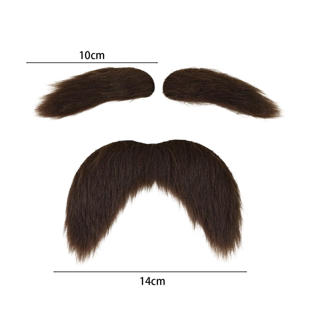 Halloween Fake Beard Eyebrows Set Realistic Plush Fiber Costume Prop  Makeup Funny Party Accessory for Adult Cosplay Dress Up