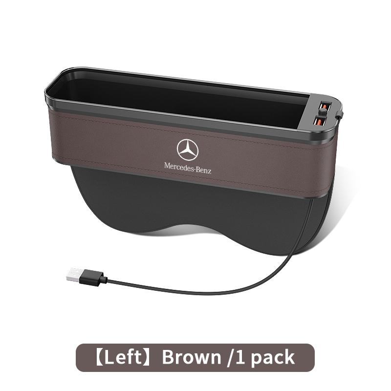 GLC GLB Für Mercedes-Benz A B C E V R-Klasse A45 C43 CLA GLA GLB GLC SLK SL Auto Sitzspalt-Organizer USB-Ladung Multifunktions-St
