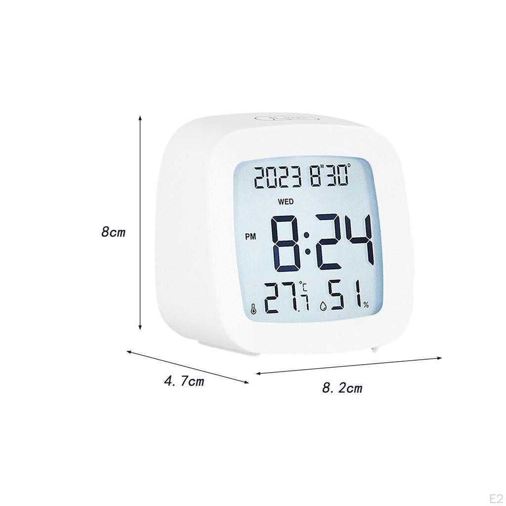 Compact Digital Alarm Clock with 12/24H 3x8x3 Inch for Bedroom, Home, Office, Travel