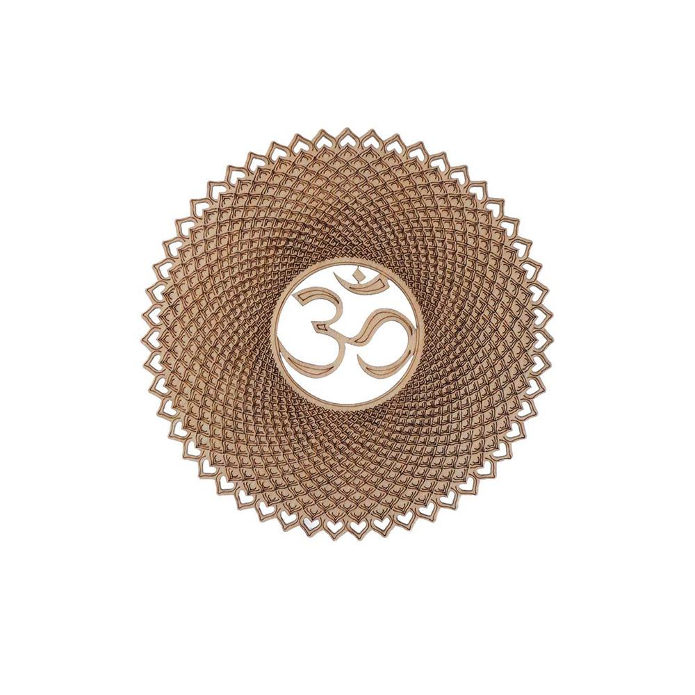 Wooden Wall Art Home Decor Flower Of Life Energy Mat Decorative Boards Crafts Slice Wood Base Coasters Sacred Geometry Ornament