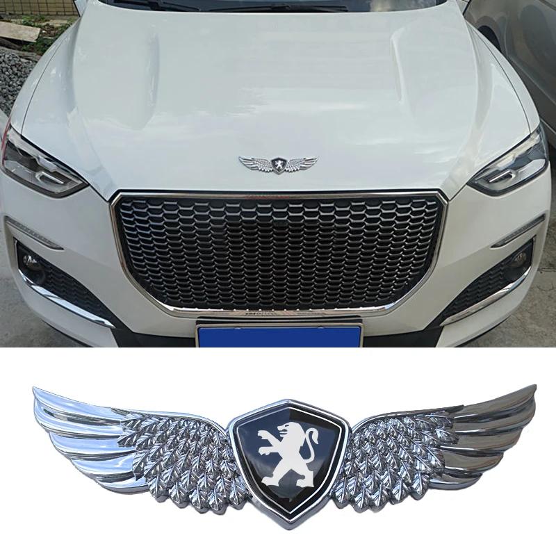 Alloy Car Side Badge Stickers Decal for Peugeot 308 208 U 207 3008 206 307 107 508 407 2008 306 406 408 205 4008 Front Hood Emblem
