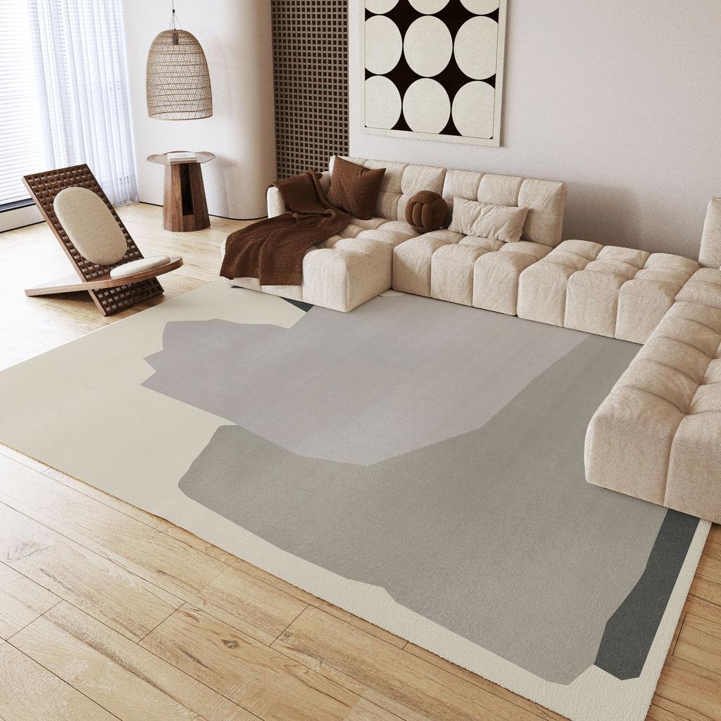 Modern Minimalist Living Room Rug Luxury Sofa & Coffee Table Throw Room Decor Easy-Care Home Bedroom Floor Mat