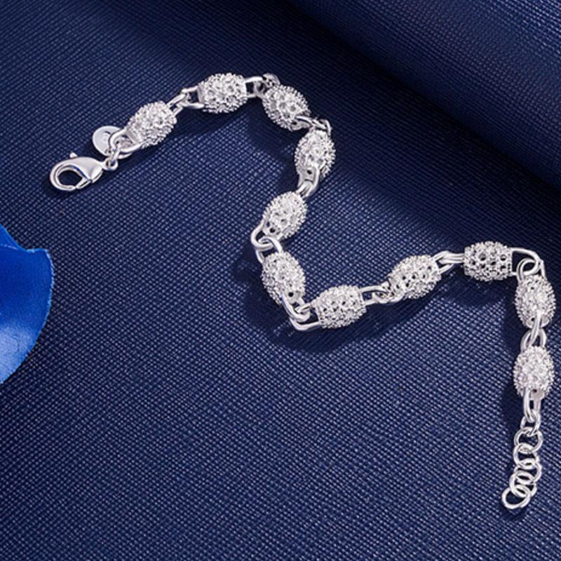 Women Fashion Simple Silver Bracelet Cuff Bracelet Gift Exquisite Elegant Lady Jewelry All-Match Female Bracelets