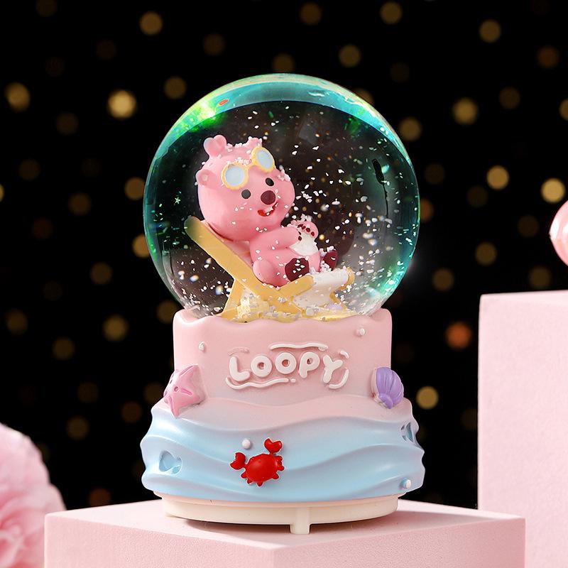 Christmas Fantasy Crystal Ball Music Box - Princess Ornament Gift for Girls' Birthdays