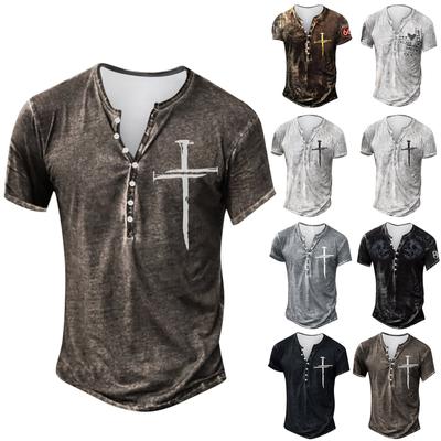 Men's Short Sleeve Graphic And Embroidered Fashion T-Shirt Spring And Summer Short Sleeve Printed