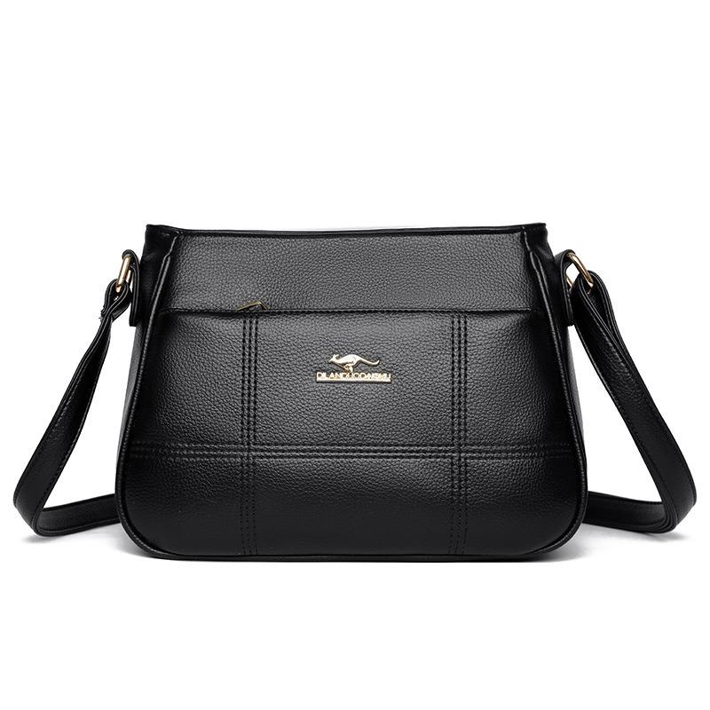 Retro plaid messenger bag large capacity simple shoulder bag commuter texture versatile women tote bag