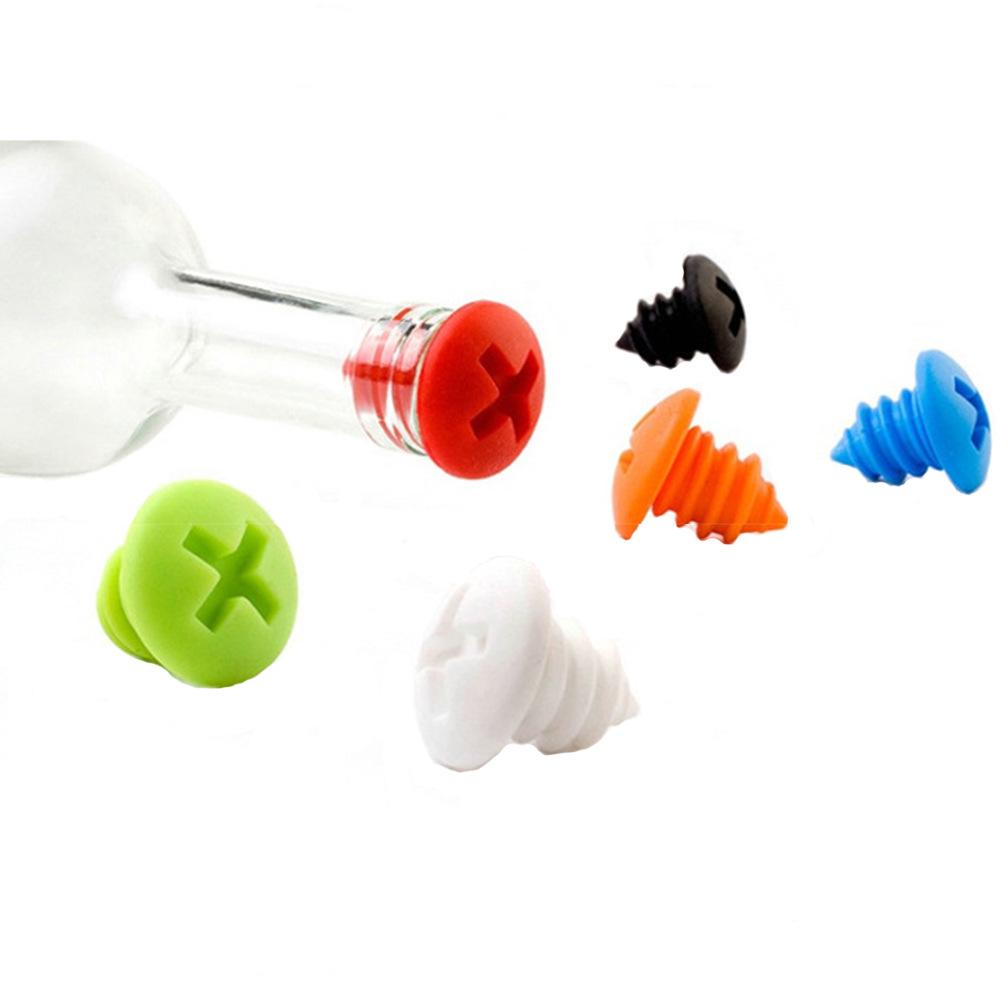 Silicone Champagne Wine Beer Bottle Cork Stopper Plug Wine Bottle Sealer  Bar Kitchen Tool Vacuum Sealed Sealer Plug