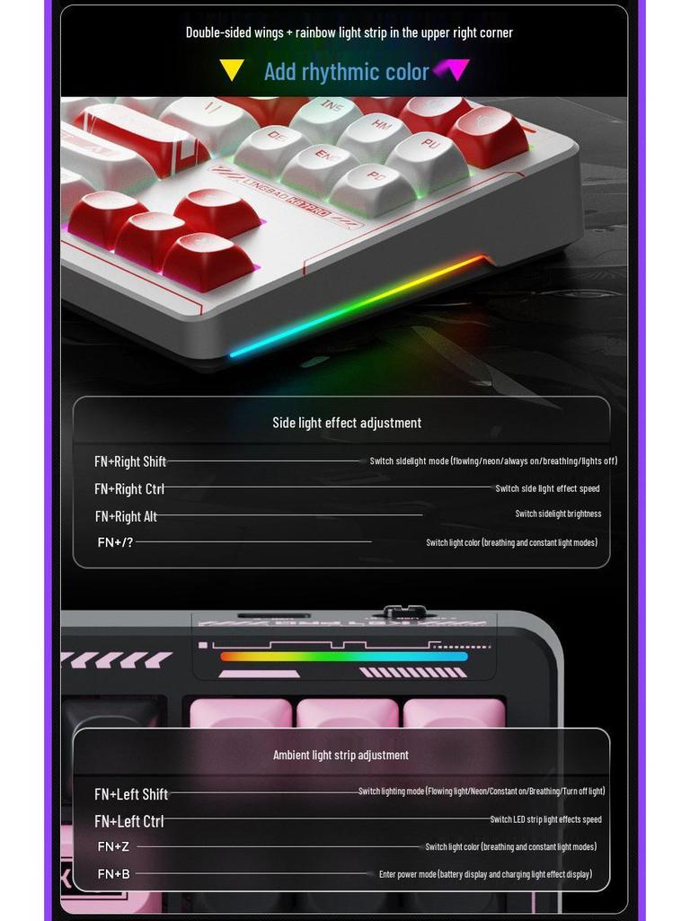 K87 Tri-Mode Customizable Bluetooth Wireless Mechanical Gaming Keyboard