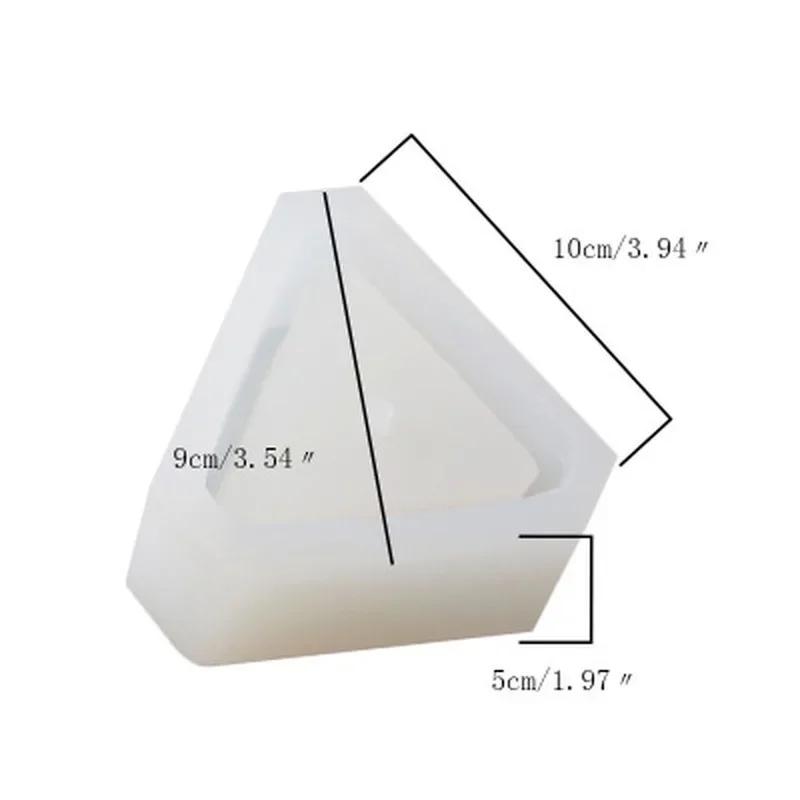 Stampo Triangolare in Silicone e Cemento Fatto a Mano Stampo per Fioriera Pianta Grassa Cactus Stampo per Fioriera da Colata Artigianato Argilla Cemento