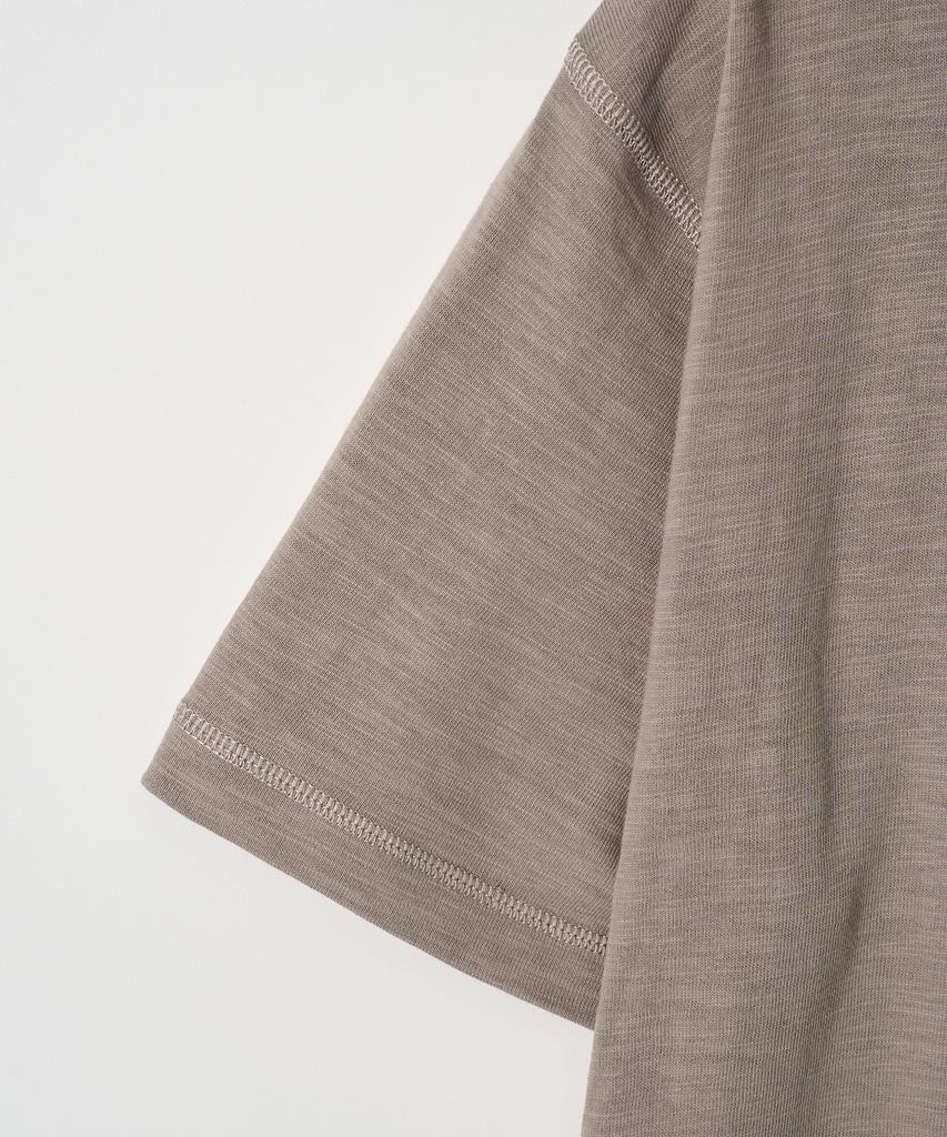 JOJILONG Jn109 Tubular Slub Loop T-Shirt - Dust Beige