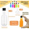 30 One Pack 1.7 Ounce Mini Wine Bottle,50 Ml Plastic Spirit bottle,With Black Bottle cap,Miniature Sauce Bottle,Belt 10 funnel,Suitable for
