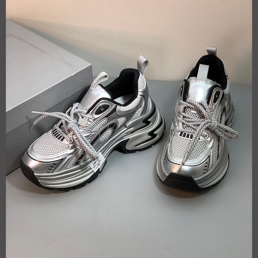 Thick Soled Dad Shoes for Women, Versatile for Spring 2025, Fashionable and Height Increasing, Thick Soled Casual Sports Shoes