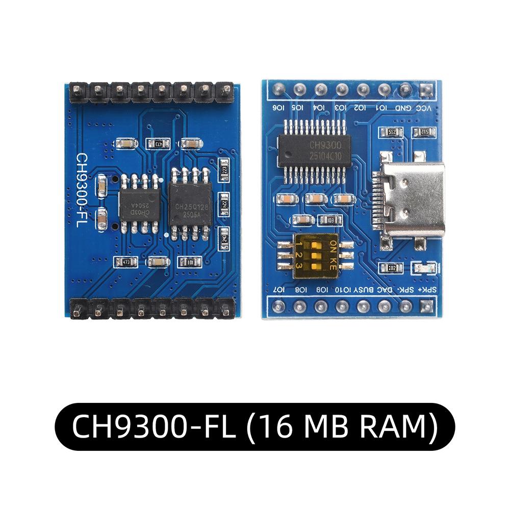 CH9300 Voice Playback Module 4MB/16MB/TF Card Type-C 10-Key Control 1023 Audio Combinations MP3 Hardware Decoder DC 5V