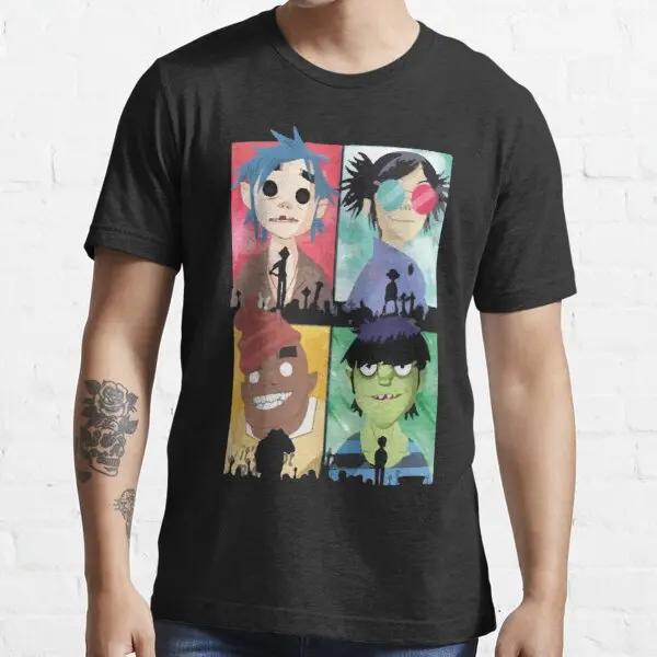 Harajuku Anime Shirt Gorillaz Tee Adult Great Quality Tshirt Retro Manga Graphic Tshirts Men Clothing Oversized T Shirt Mens Tee