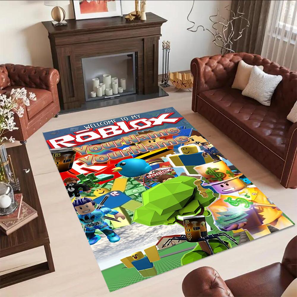 Roblox 487 Customize Text Floor Rug Office Rug Design for Kitchen Living Rooms Study room Outdoor Antislip Carpet Office home decor