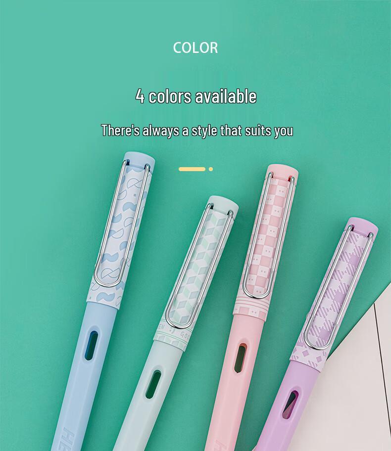 Hero 369 Erasable Thermosensitive Calligraphy Pen with Cute Design and Replaceable Ink Cartridge