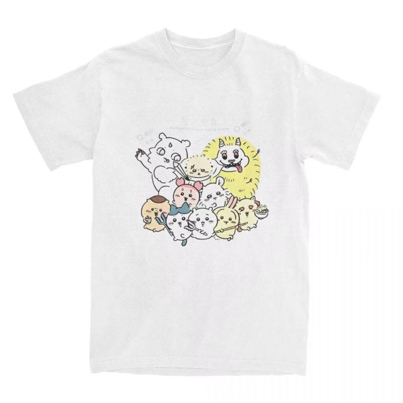 MINISO Chiikawa Japanese Manga Cute Cartoon Y2K T-Shirt Summer Japan Women Vintage T-Shirts Hip Hop Tee Shirt for Men Tee