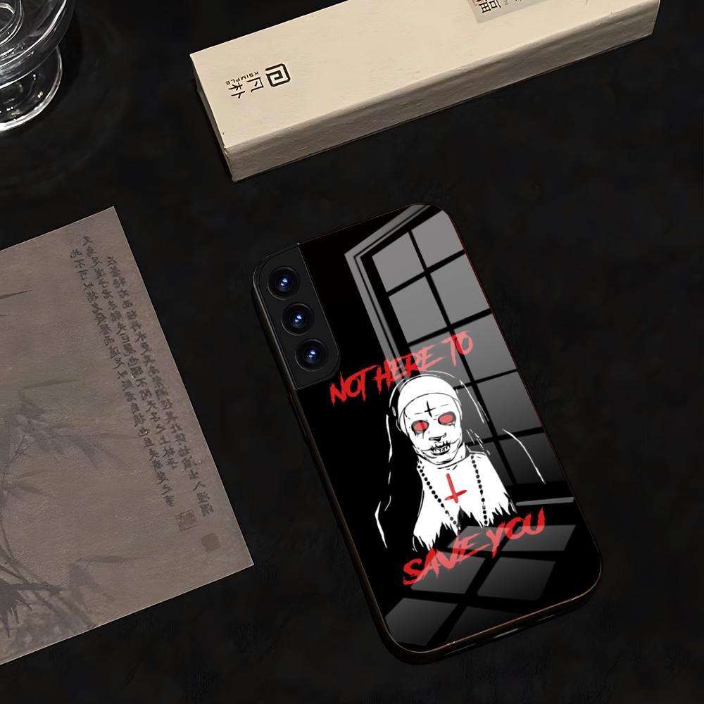 Satan Nun Phone Case 2025 Glass Old Man And Child Hot For Samsung S 25 24 Ultra Plus 23 22 21 20 A 34 54 53 Note20 M 54 Cover