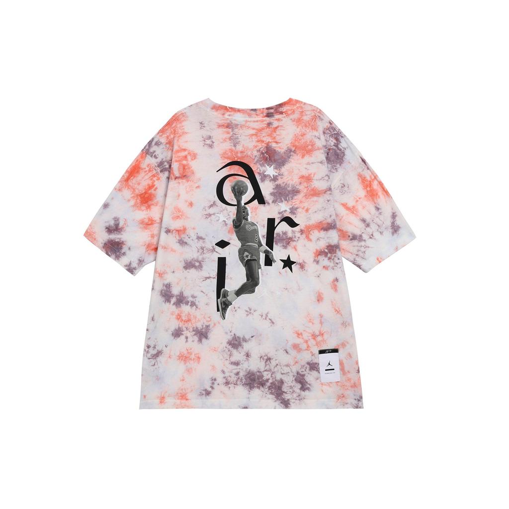 Jordan Camiseta casual de manga curta com estampa salpicada, masculina, tops, tinta, respingos, ameixa, névoa, DM1455-501