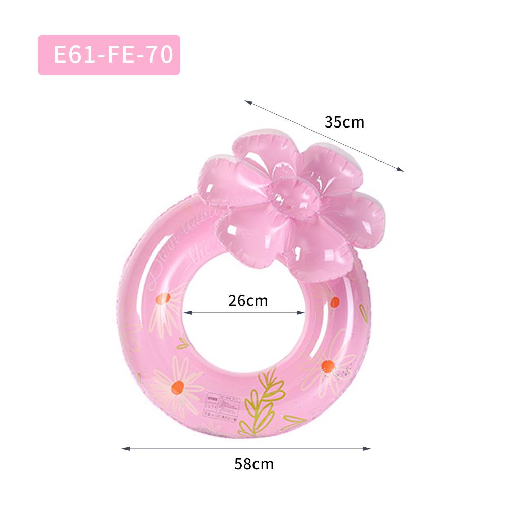

Colorful Flower Swim Tube, Inflatable Pool Float Ring with Sequins for Summer Water Fun