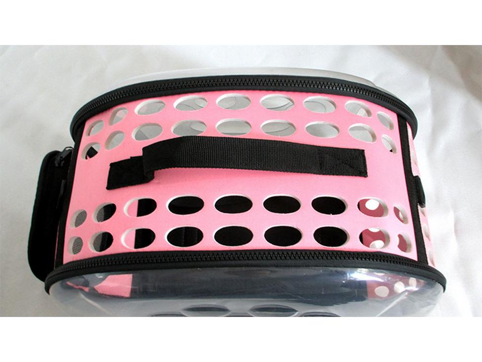 Breathable Foldable Pet Backpack: Portable Transparent Cat & Dog Bag with Large Capacity