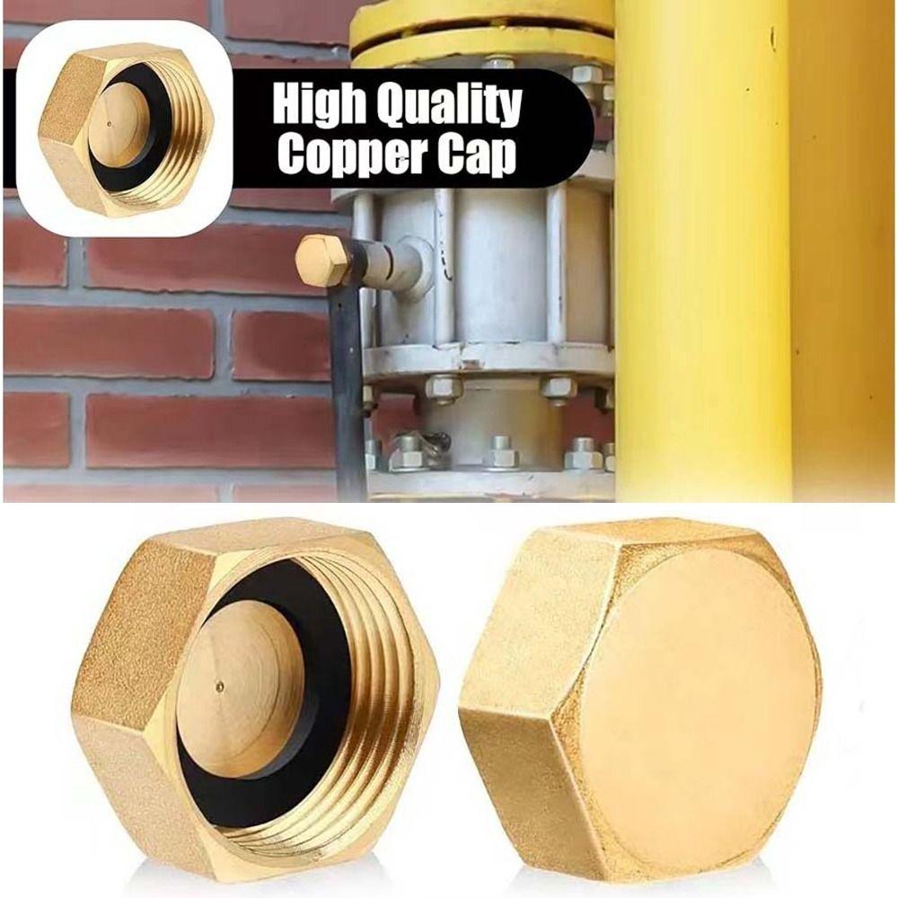 New 3/4" Garden Hose End Caps Brass With Washers Female Caps Cap Plug