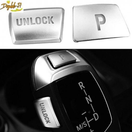 Gear Shift Knob P&UNLOCK Button Cover Trim For BMW X6 E70 E71 X3 1/2/3/4/5/7 New