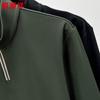 Hengyuanxiang Men's Solid Color Zipper Stand-Collar Sweatshirt