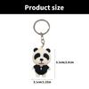 Silicone Panda Keyring Pendant Handmade Animal Shaped Keychain Fashionable Accessories for Backpacks and Handbags