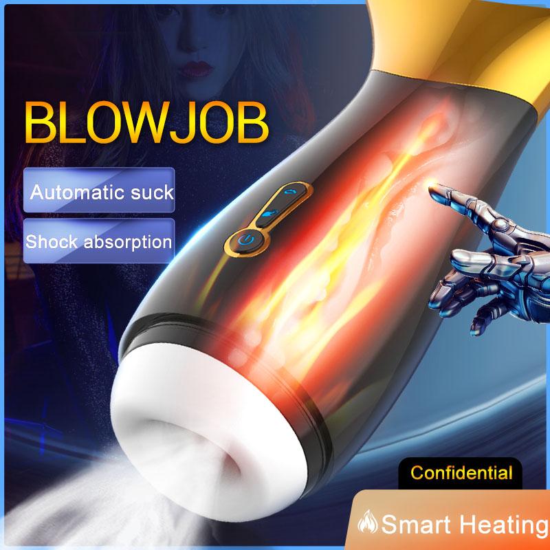 Männlicher Masturbator Cup Oralsex AutomaticBlowjob Vibrationswärmemaschine Erwachsene Ausdauerübung Vakuum Elektrisches Saugen Sex