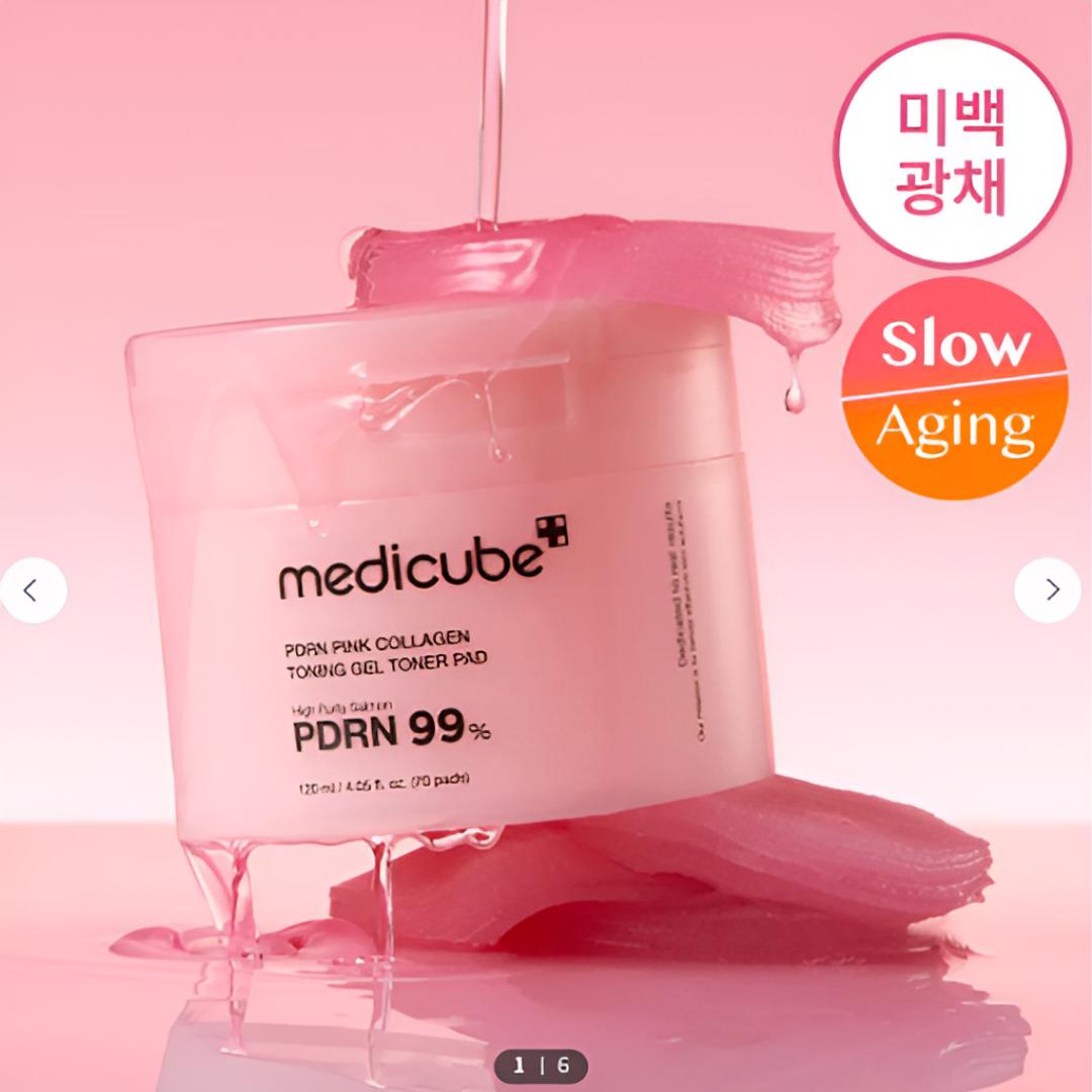 

[Medicube] PDRN Pink Collagen Gel Toner Pad 70 Pads
