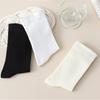 Women Girls Summer Spring Casual Cotton Slouch Crew Socks Japanese Style Solid Color Ice Silk Cooling Middle Tube Socks
