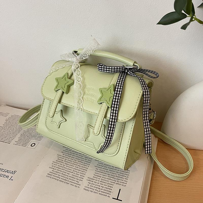 

Прозрачный милый повседневный рюкзак для девочек, сумка для переноски на плече, сумка-мессенджер в студенческом стиле зелёный