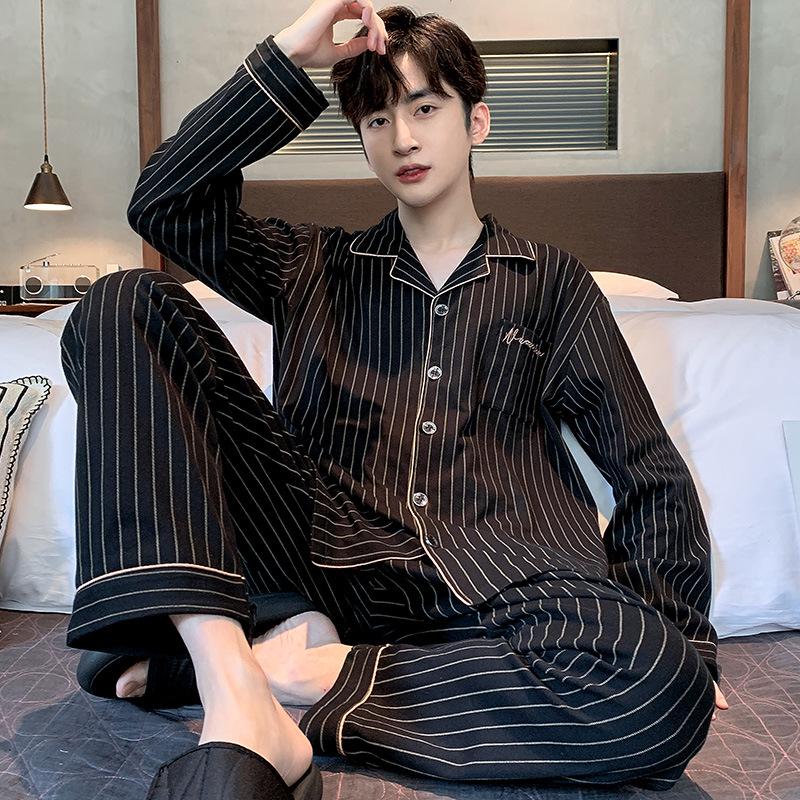 2025 Men's Cartoon Pajamas - Spring & Autumn, Plus Size, Teen Long Sleeve & Pants Homewear