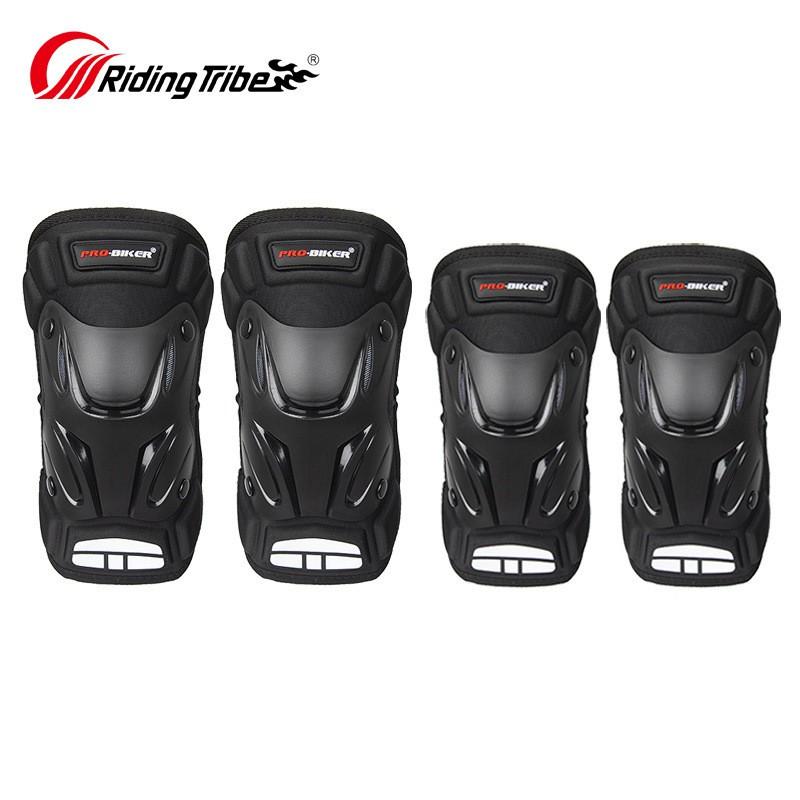 Motorcycle Knee Elbow Pads Set Riders Cycling Protective Gear Safety Equipment Adult Unisex PP Hard Shell