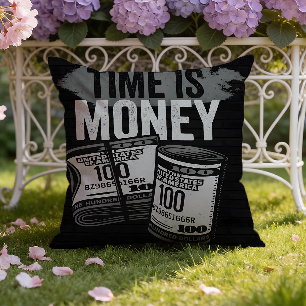 Movie T-Time is Money Cushion Cover Home & Car Dual-Scene Pillow Cover: Reversible for Premium Comfort
