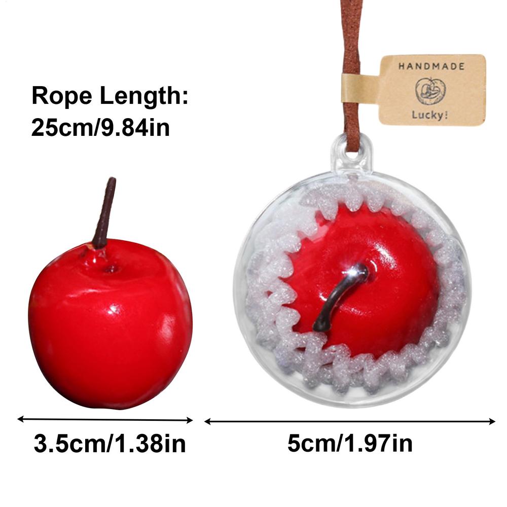 Car Christmas Ornament Cute Fruit Charm Pendant Portable Creative Car Charm for Automotive Interior Decor, Xmas Car Accessory