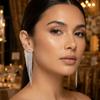 Zinc Zinc Alloy Long Drop Earrings Curved Bar Dangle Earrings Luxury Tassel Earrings  Wedding Occasions