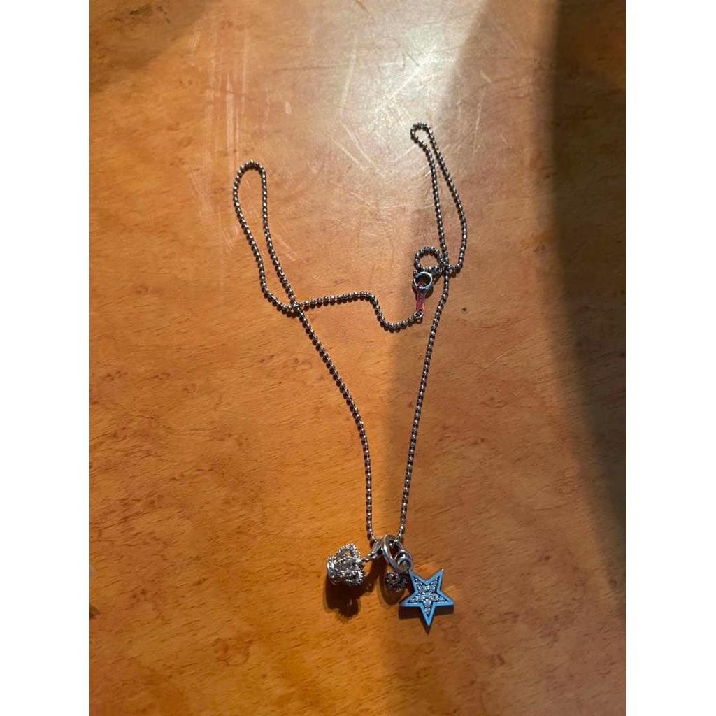 Used Justin Davis 925 Star Motif Necklace Silver